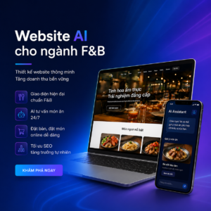 Thiết kế website chuẩn SEO tự động bằng AI cho nhà hàng quán cà phê