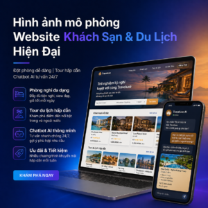 Thiết kế website chuẩn SEO tự động bằng AI cho ngành khách sạn & du lịch