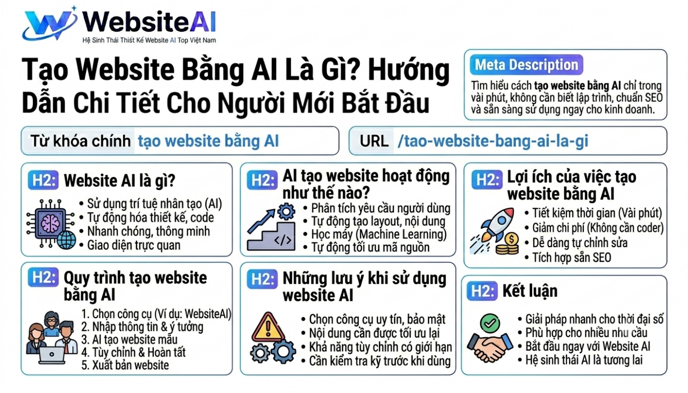 Tạo Website Bằng AI Là Gì? Hướng Dẫn Từ A-Z Cho Người Mới Bắt Đầu