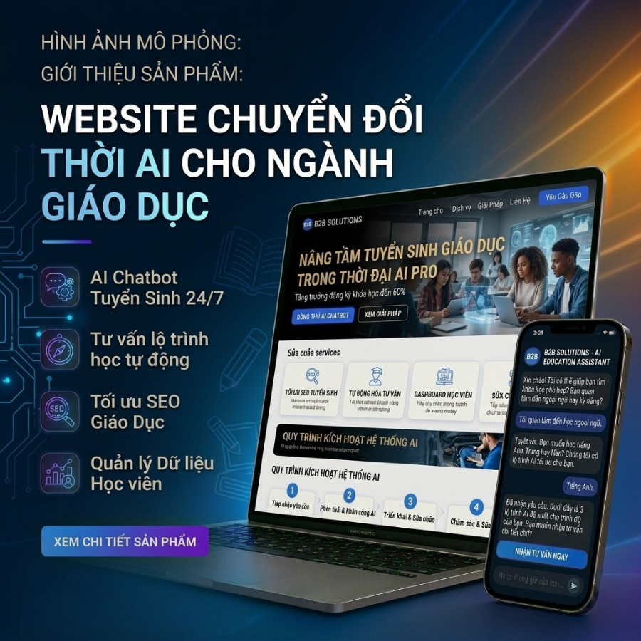 Website chuyển đổi thời AI cho ngành giáo dục