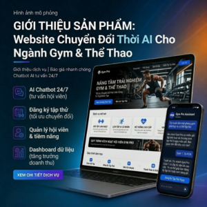 Website chuyển đổi thời AI cho ngành gym & thể thao