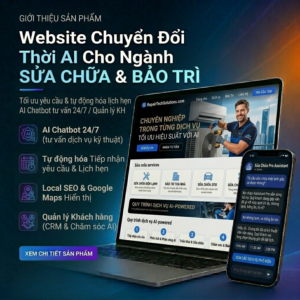 Website chuyển đổi thời AI cho ngành sửa chữa & bảo trì