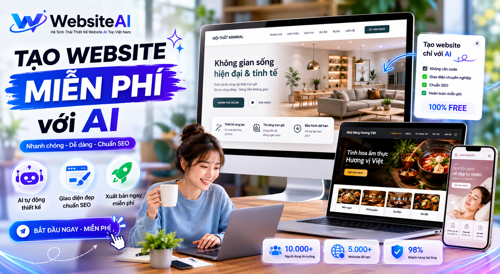 Tạo web miễn phí
