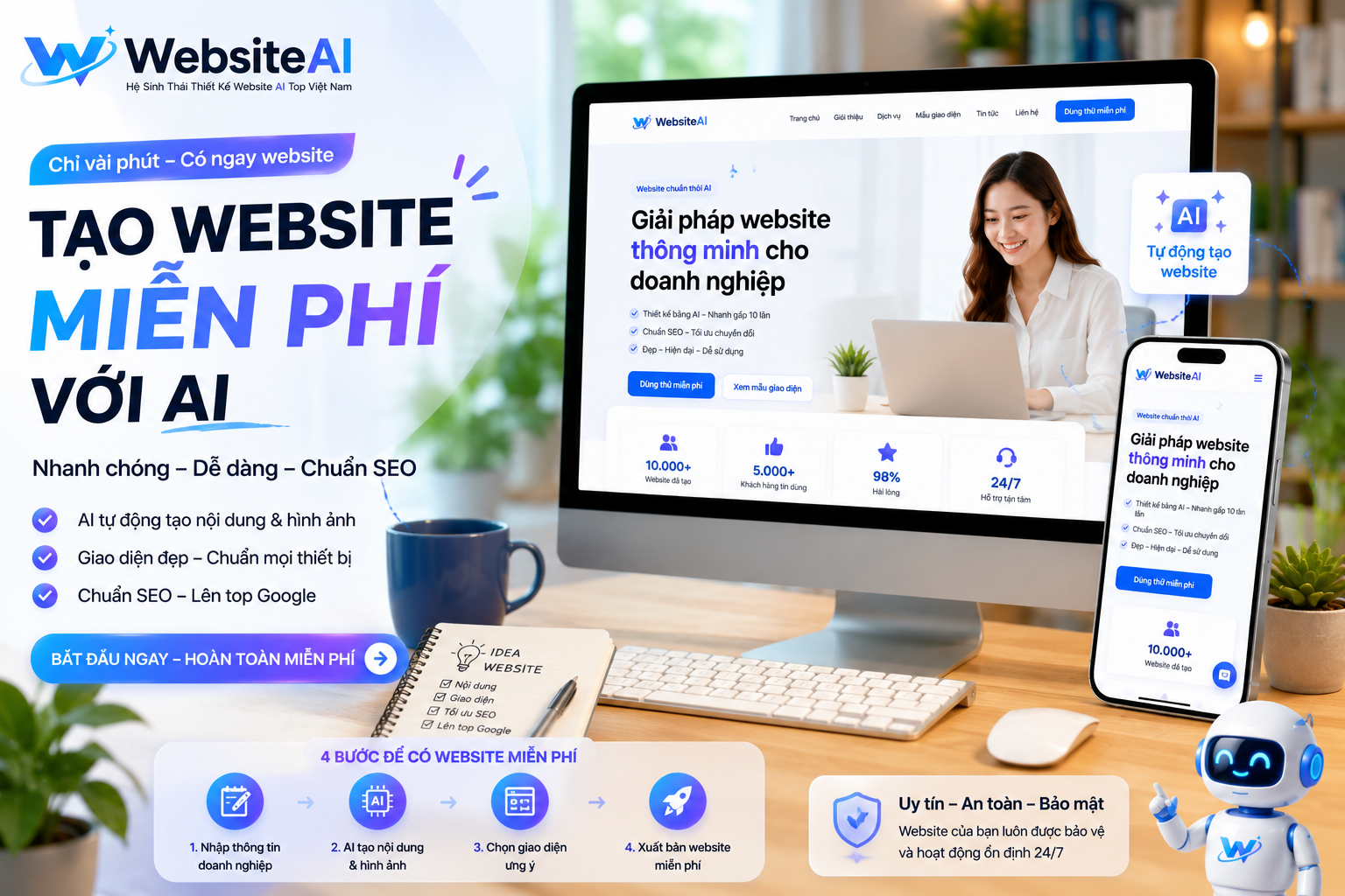 Tạo web miễn phí