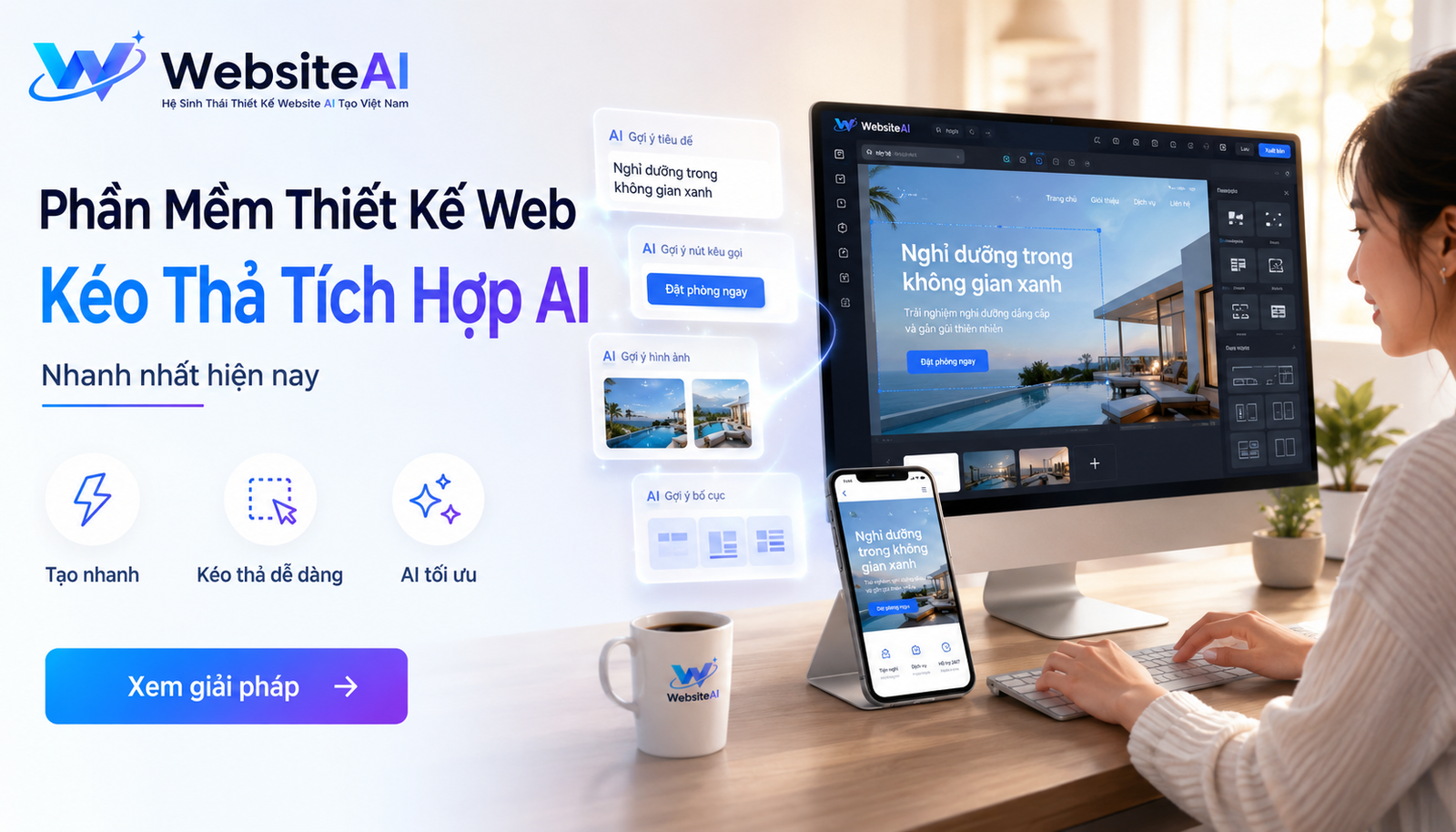 thiết kế web kéo thả