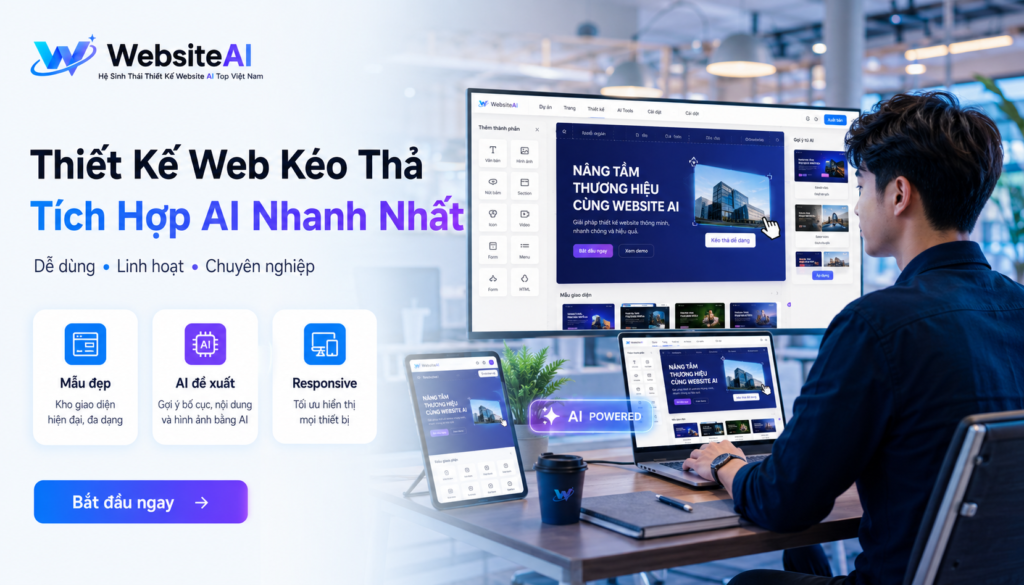thiết kế web kéo thả