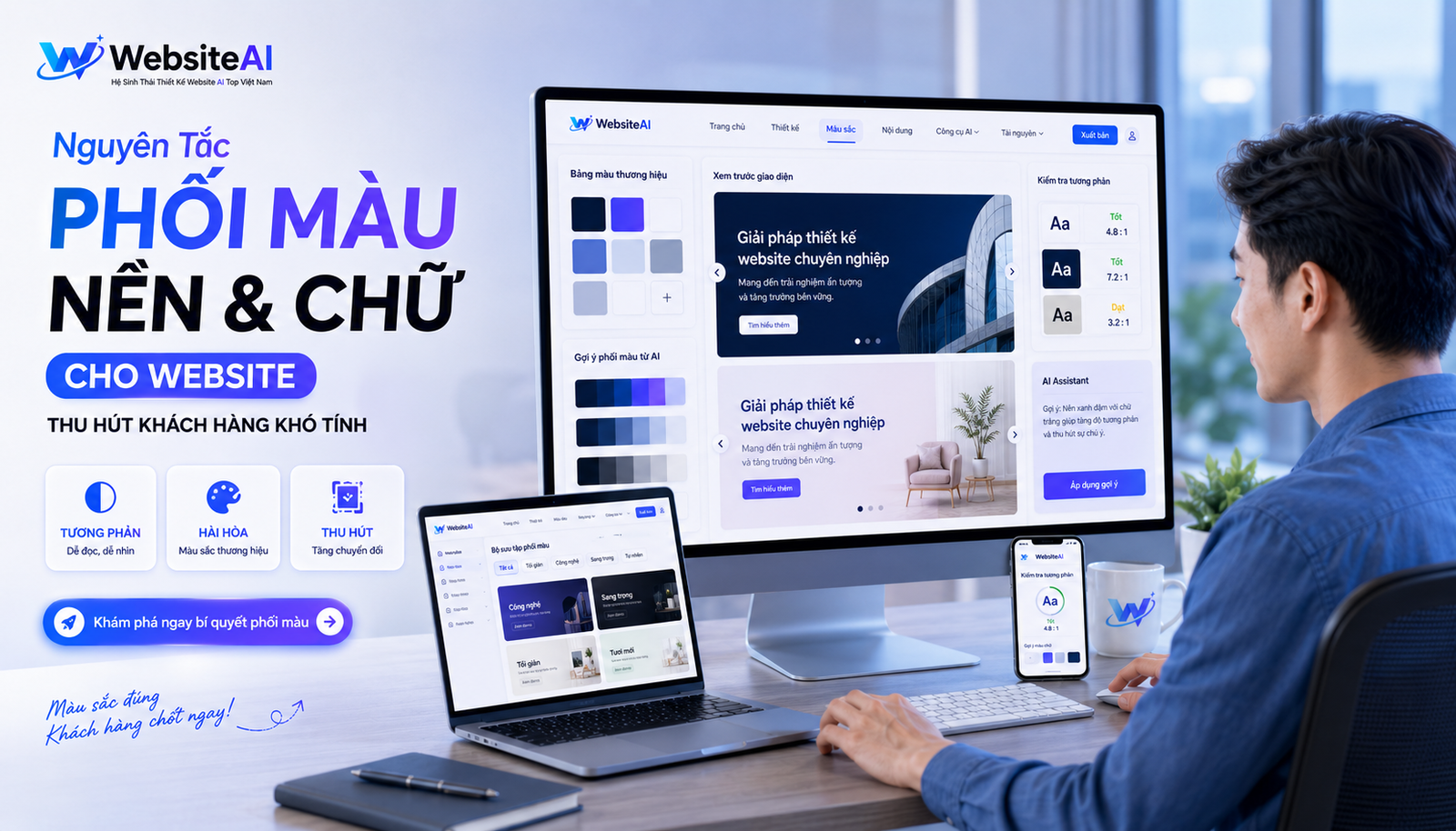 phối màu nền và chữ