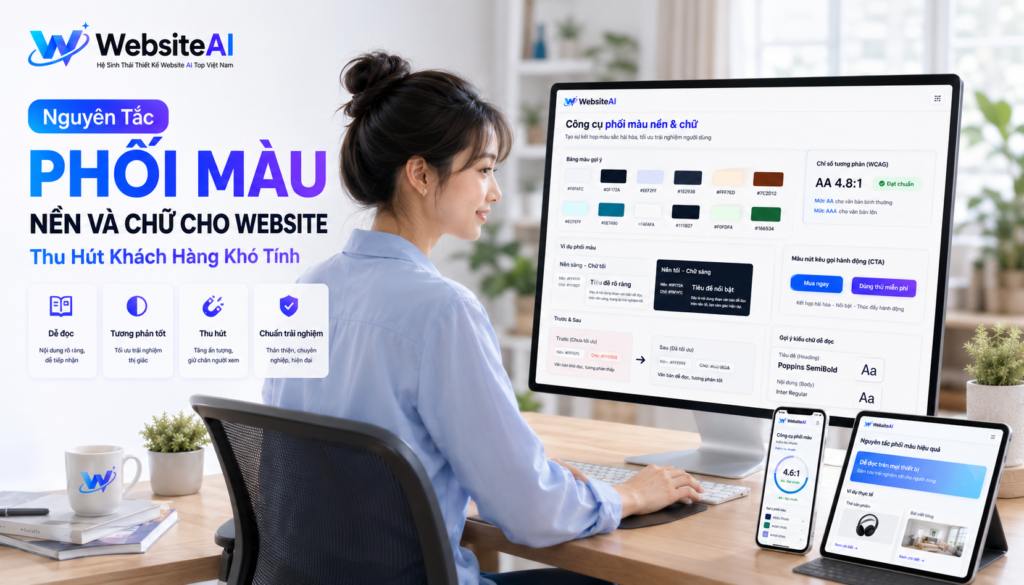 phối màu nền và chữ